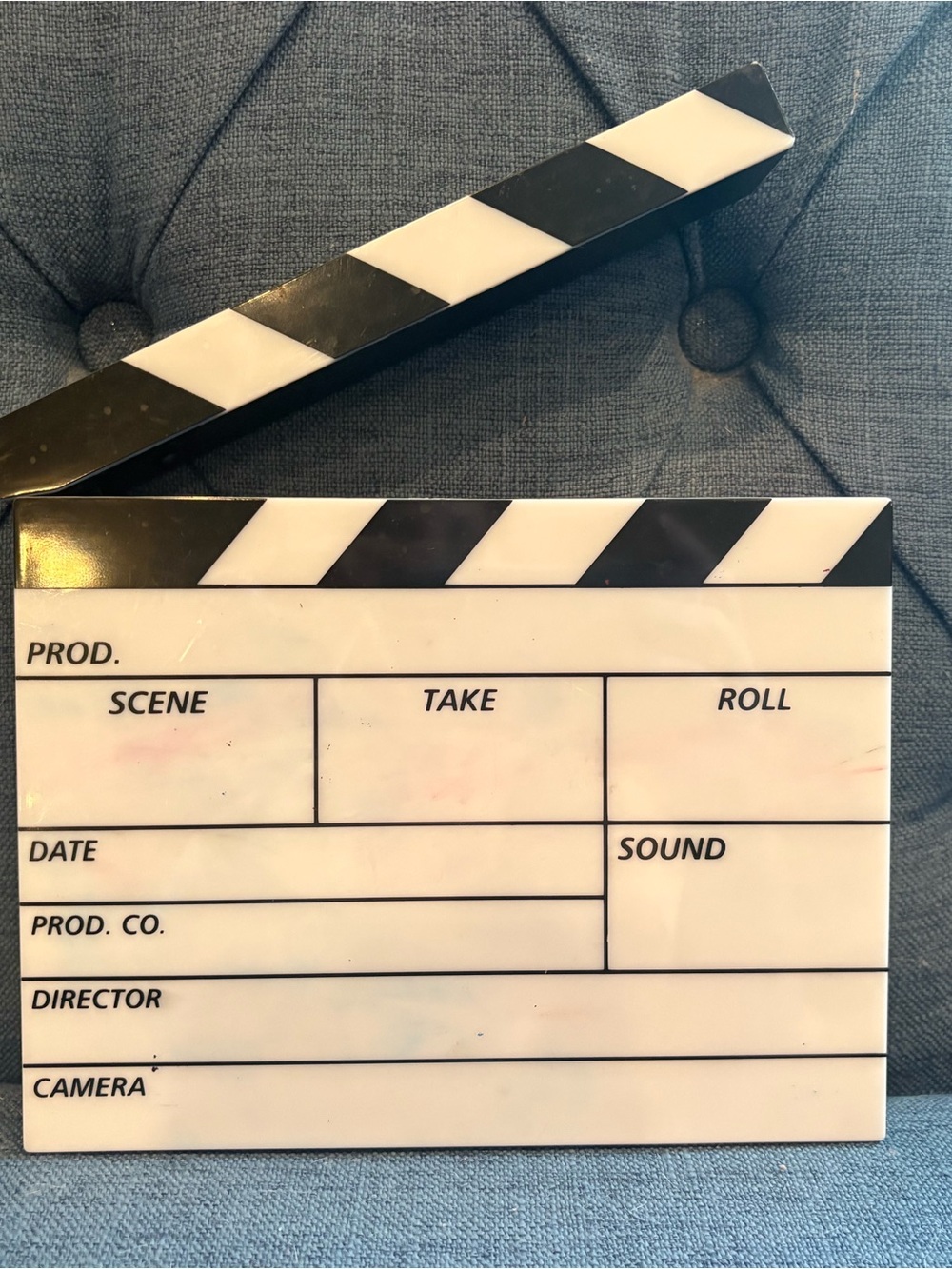 Film Slate Clapperboard - Portable Producer Tool -Light Up -Dry Erase